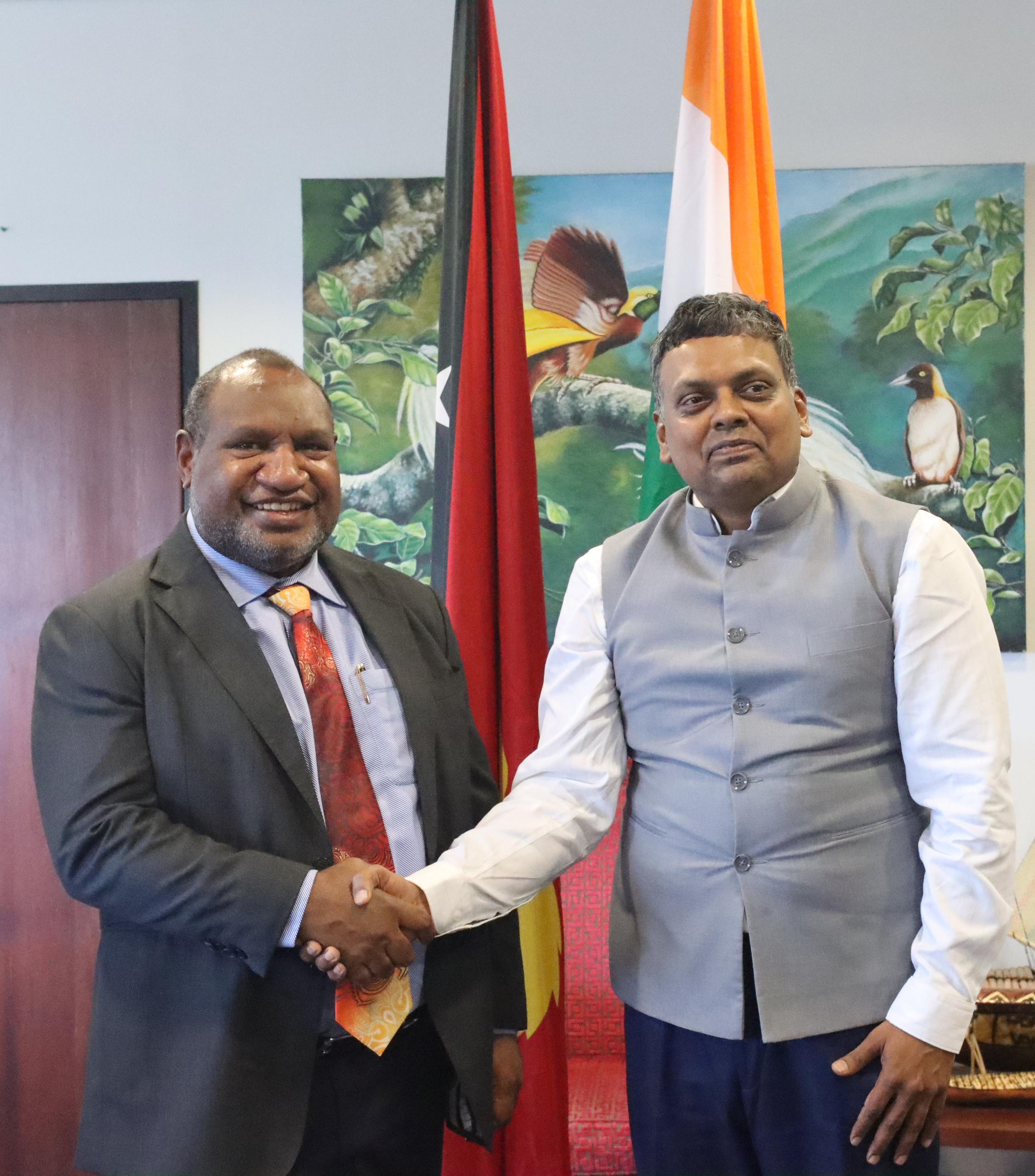 Prime Minister Marape Commends Outgoing Indian High Commissioner for Strengthening India-PNG Relations