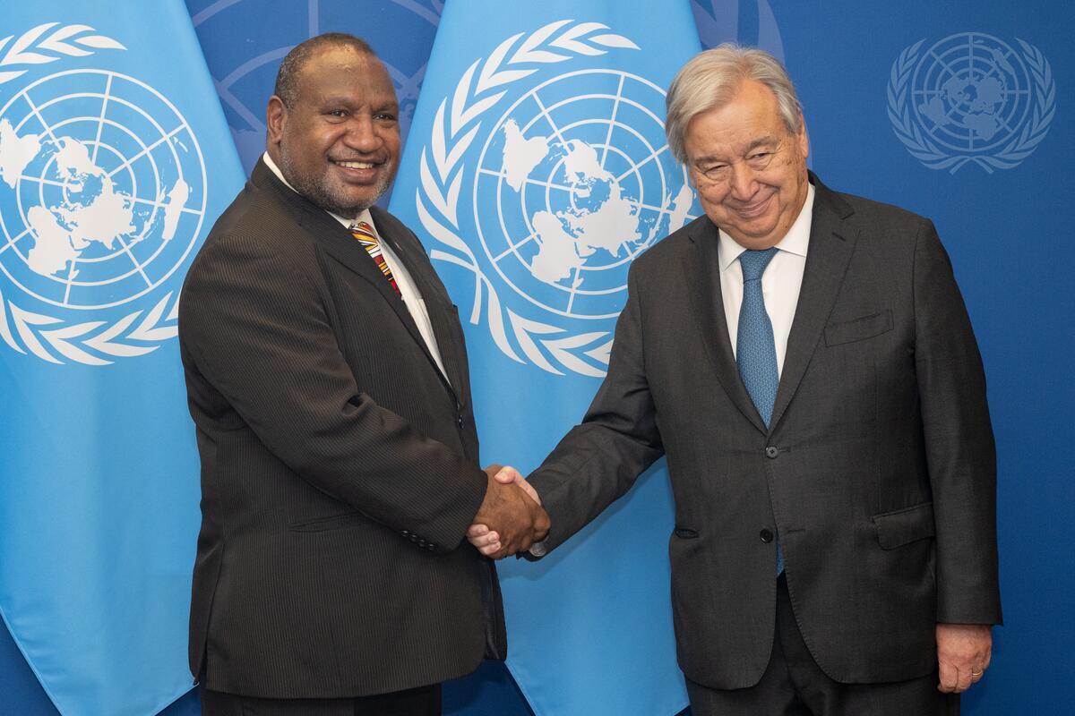 PM MARAPE MEETS UN SECRETARY GENERAL; REQUESTS SECRETARIAT TO ADVOCATE FURTHER FOR FOREST NATIONS