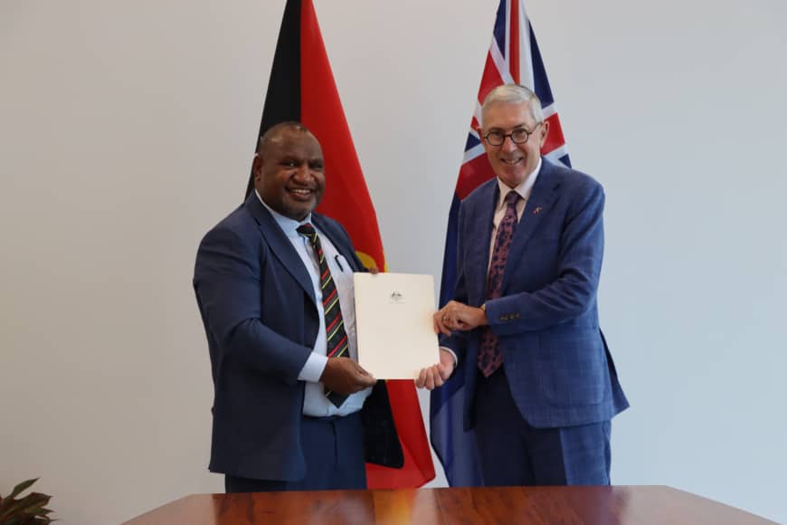 PRIME MINISTER MARAPE WELCOMES AUSTRALIAN HIGH COMMISSIONER H.E. EWEN MCDONALD